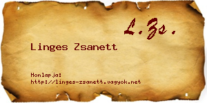 Linges Zsanett névjegykártya